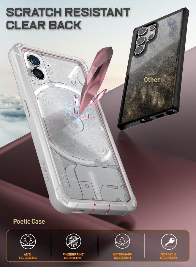 Poetic Guardian Case Compatible with Nothing Phone 2 6.7 Inch [20 FT Mil-Grade Drop Tested], Full-Body Hybrid Shockproof Bumper Cover Case with Built-in Screen Protector, Pink/Clear - Image 5